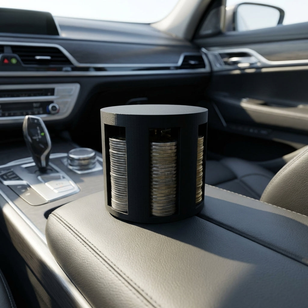 Forint aprótartó munkaautóban, coin holder taxisoknak és futároknak, gyors visszaadás és fizetés, praktikus érmetartó napi használatra